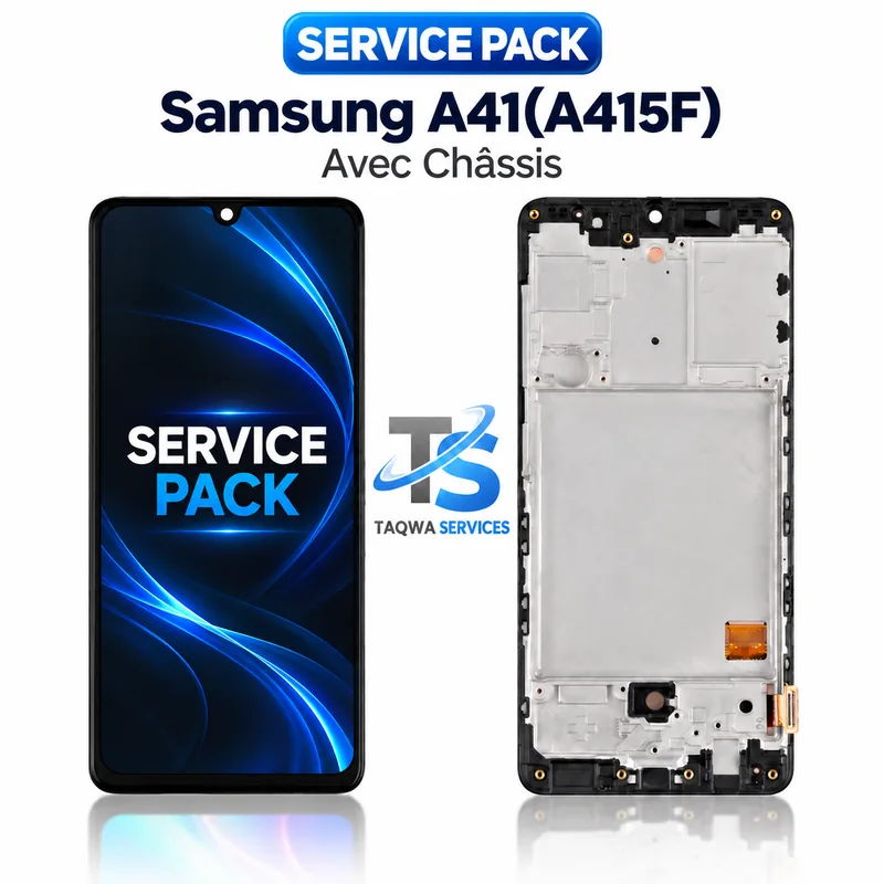 Galaxy A41(A415F) Screen Protectors – Black (Service Pack avec Chassis | Samsung)