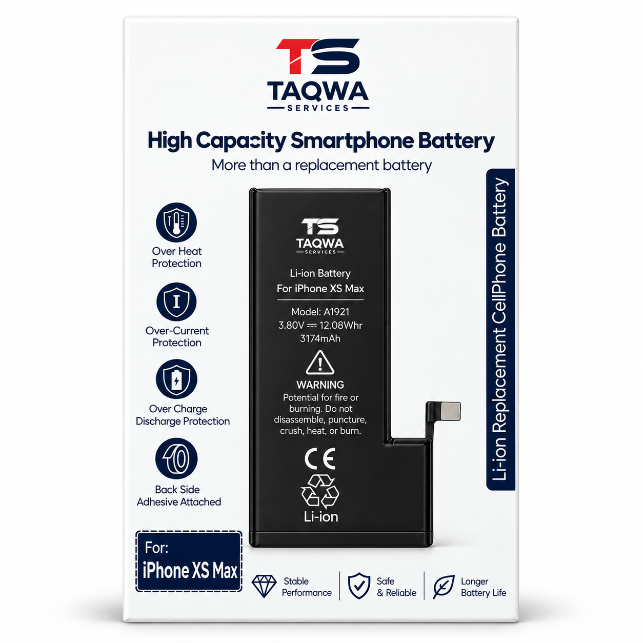 Batterie iPhone XS Max (Haute Capacité | TS)
