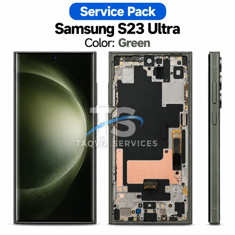 Écrans & Afficheurs Galaxy S23 Ultra – Vert (Service Pack avec Chassis | Samsung)