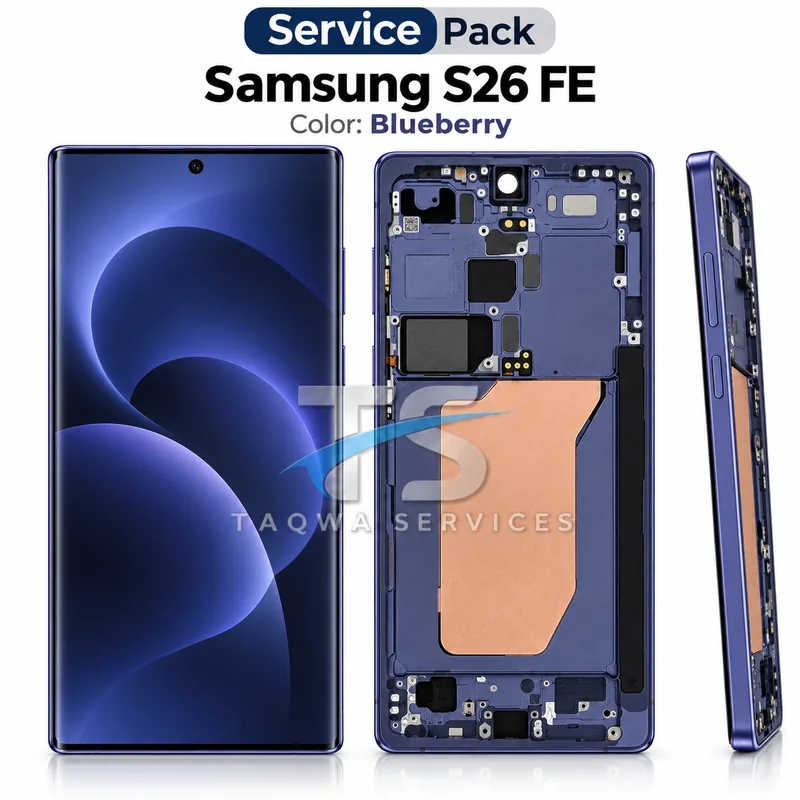Galaxy S26 FE Screen & Display – Blueberry (Service Pack avec Chassis | Samsung)