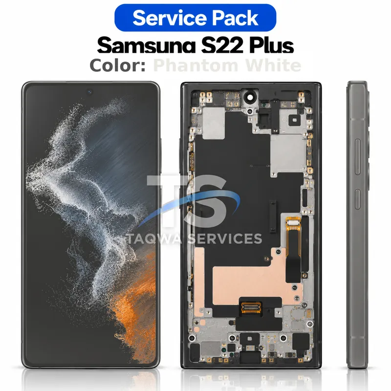 Écrans & Afficheurs Galaxy S22 Plus – Blanc (Service Pack avec Chassis | Samsung)