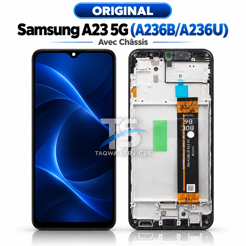 Écrans & Afficheurs Galaxy A23 5G(A236B/A236U) – Noir (Original - Avec Chassis | Ori)