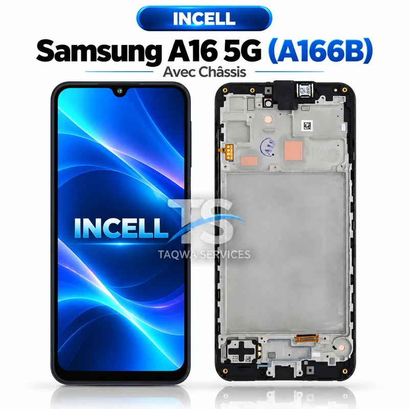Galaxy A16 4G(A165F) Screen & Display – Black (Avec Chassis - INCELL )