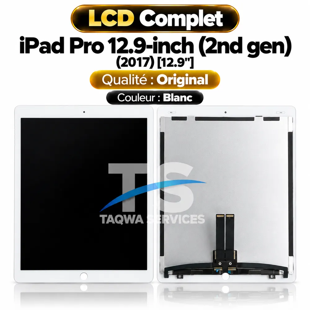 Écrans & Afficheurs iPad Pro 12.9-inch (2nd gen) [12.9"] (2017): A1670, A1671, A1821 – Blanc (LCD Complet - Original | Apple)
