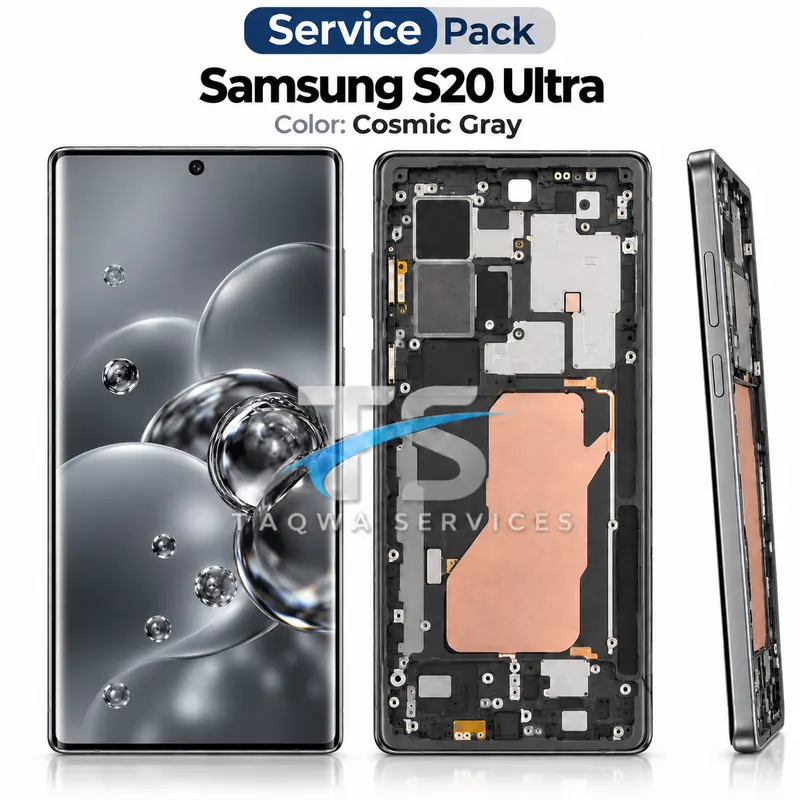 Écrans & Afficheurs Galaxy S20 Ultra – Gris (Service Pack avec Chassis | Samsung)