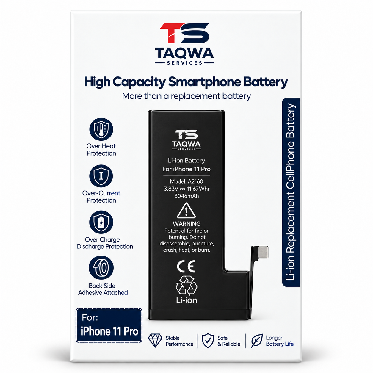 Batterie iPhone 11 Pro (Haute Capacité | TS)