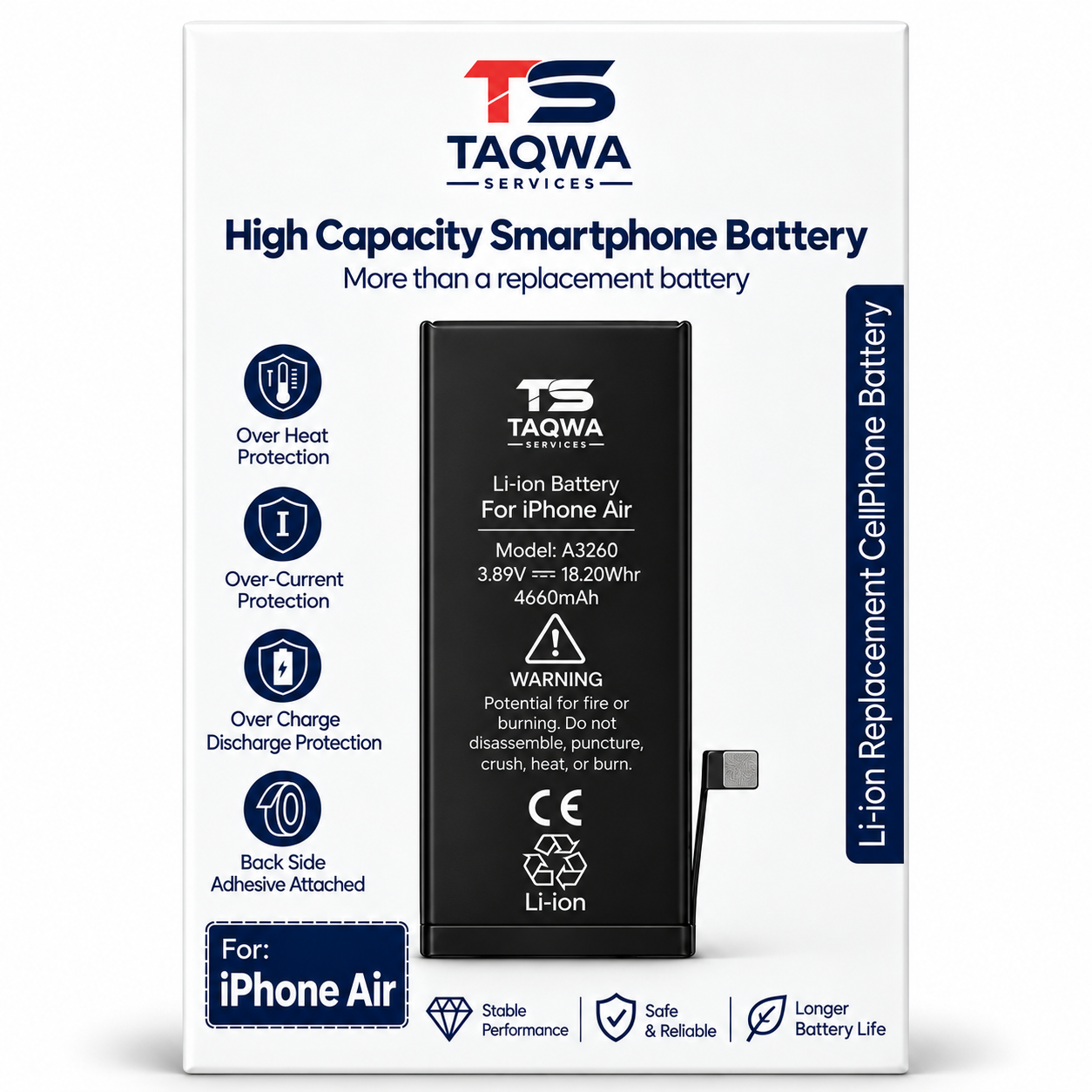 Batterie iPhone 17 Air (Haute Capacité | TS)