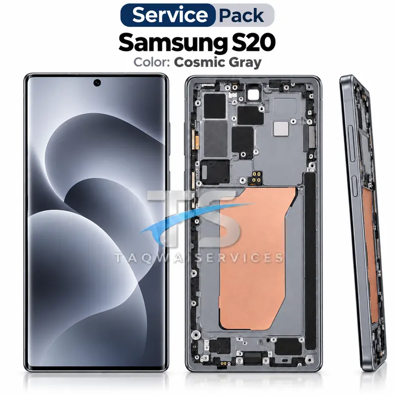 Galaxy S20(G980/G981) Screen & Display – Gray (Service Pack avec Chassis | Samsung)