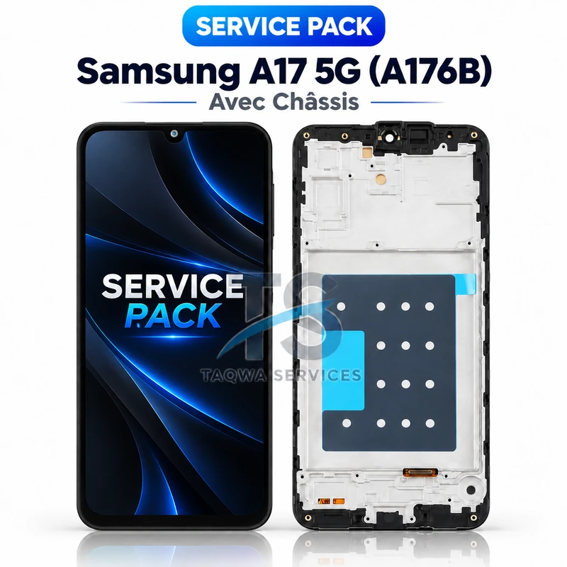 Écrans & Afficheurs Galaxy A17 5G(A175F) – Noir (Service Pack avec Chassis | Samsung)