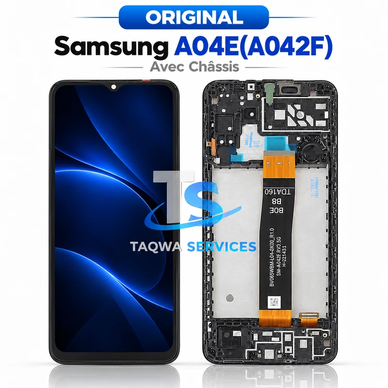 Galaxy A04E(A042F) Screen & Display – Black (Original - Avec Chassis | Ori)