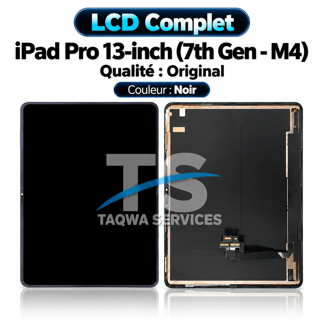 iPad Pro 13-inch (7th gen - M4) [13"] (2024): A2925, A2926 Screen & Display – Black (LCD Complet - Original | Apple)