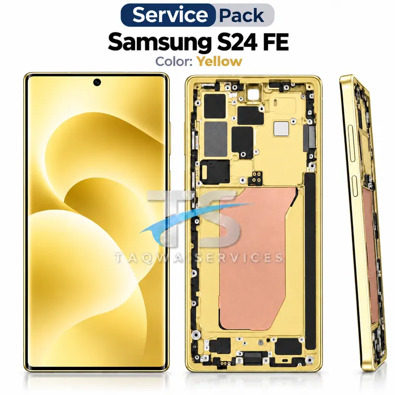 Galaxy S24 FE Screen & Display – Yellow (Service Pack avec Chassis | Samsung)