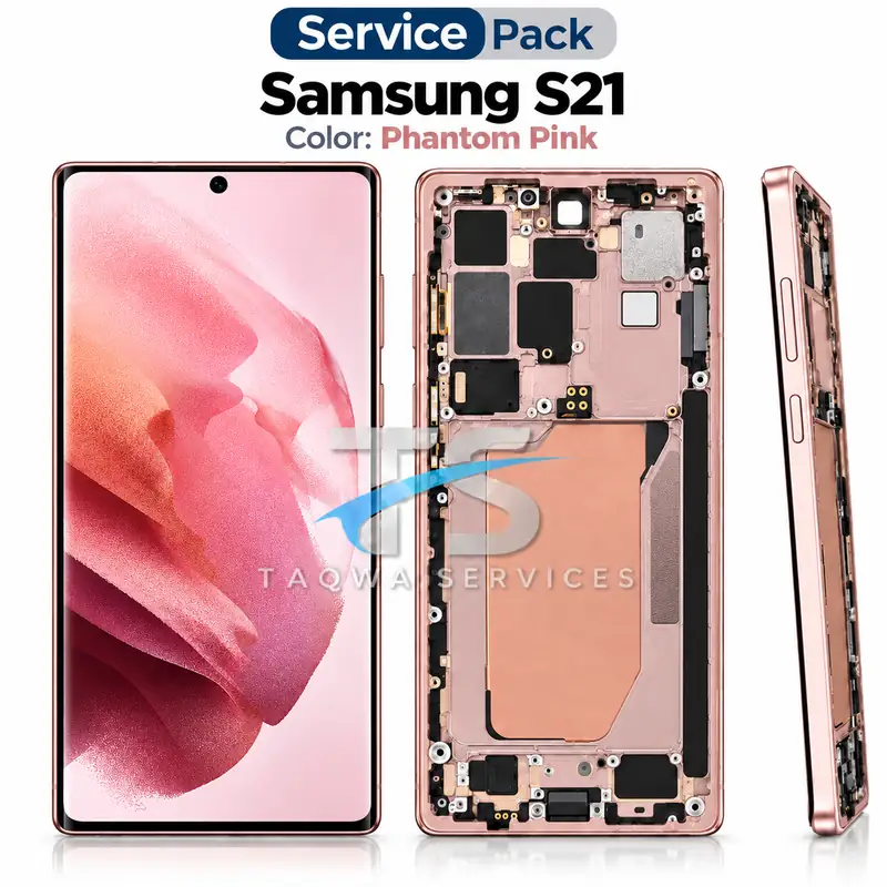 Galaxy S21 Screen & Display – Pink (Service Pack avec Chassis | Samsung)
