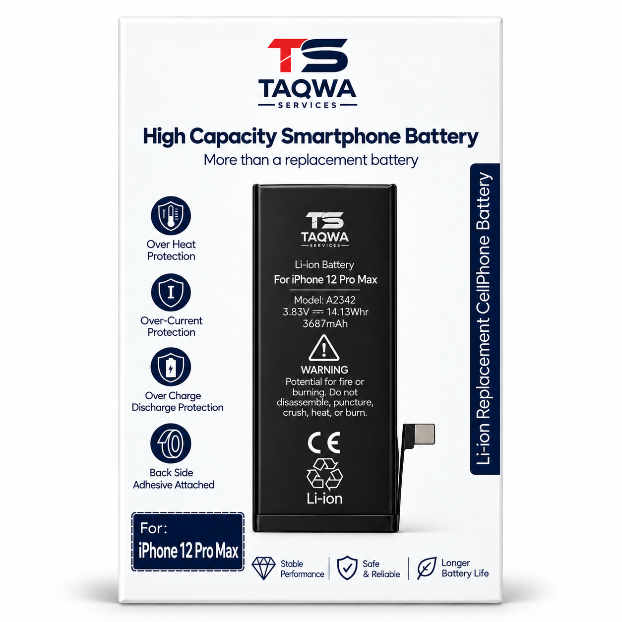 Batterie iPhone 12 Pro Max (Haute Capacité | TS)