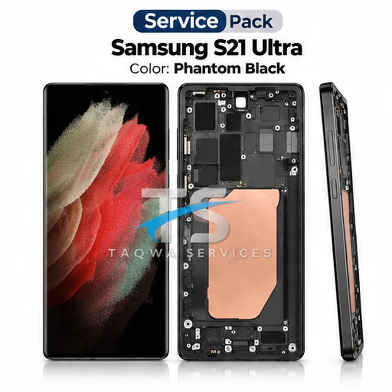 Écrans & Afficheurs Galaxy S21 Ultra(G998B) – Noir (Service Pack avec Chassis | Samsung)