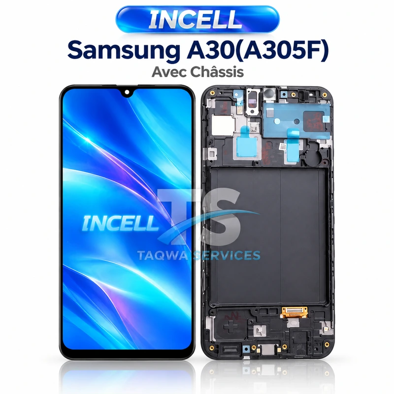 Écrans & Afficheurs Galaxy A30(A305F) – Noir (Avec Chassis - INCELL )