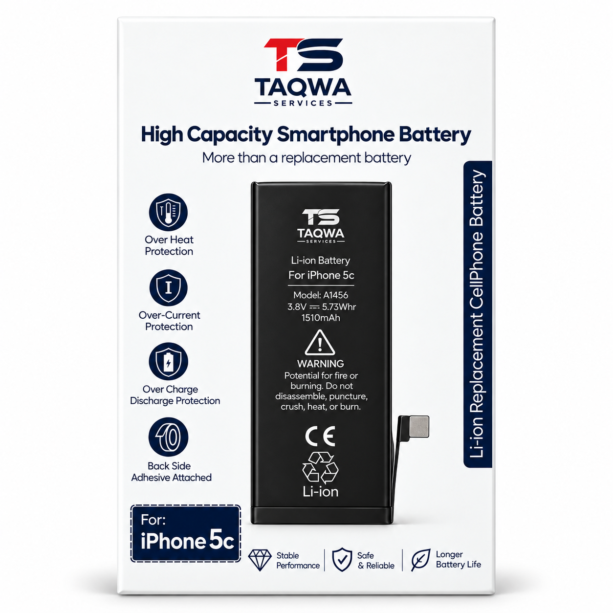 Batterie iphone 5c (Haute Capacité | TS)