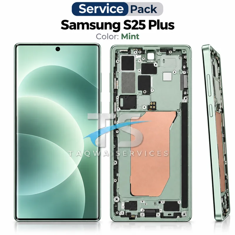 Écrans & Afficheurs Galaxy S25 Plus – Vert D'eau (Service Pack avec Chassis | Samsung)