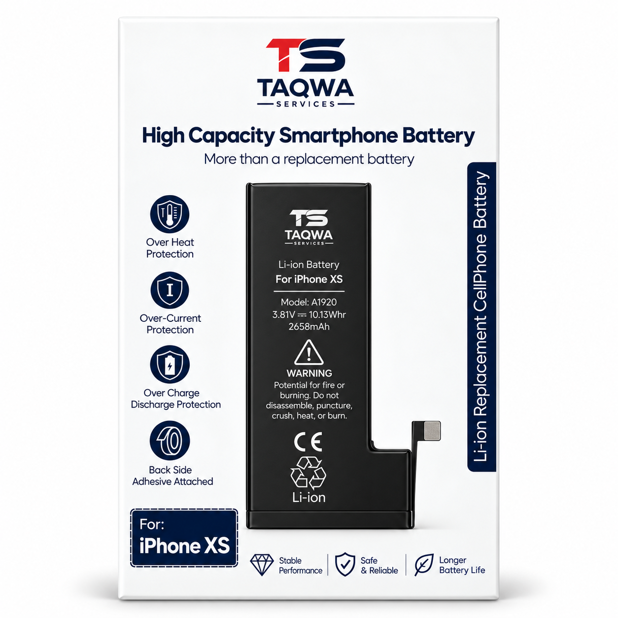 Batterie iPhone XS (Haute Capacité | TS)