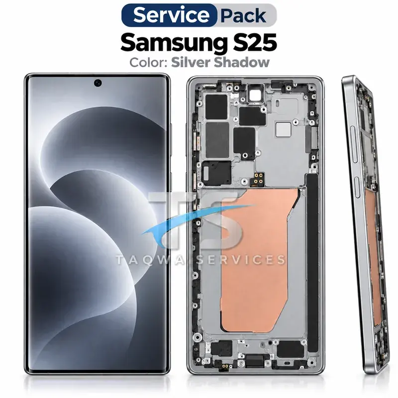 Galaxy S25 Screen & Display – Silver Shadow (Service Pack avec Chassis | Samsung)