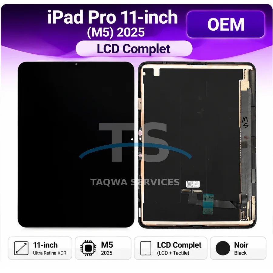 iPad Pro 11-inch (M5) [11"] (2025): A3357, A3358 Screen & Display – Black (LCD Compled - OEM | COMPATIBLE)
