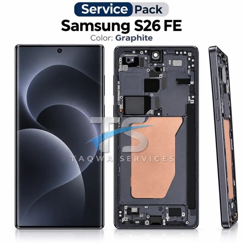 Galaxy S26 FE Screen & Display – Graphite (Service Pack avec Chassis | Samsung)