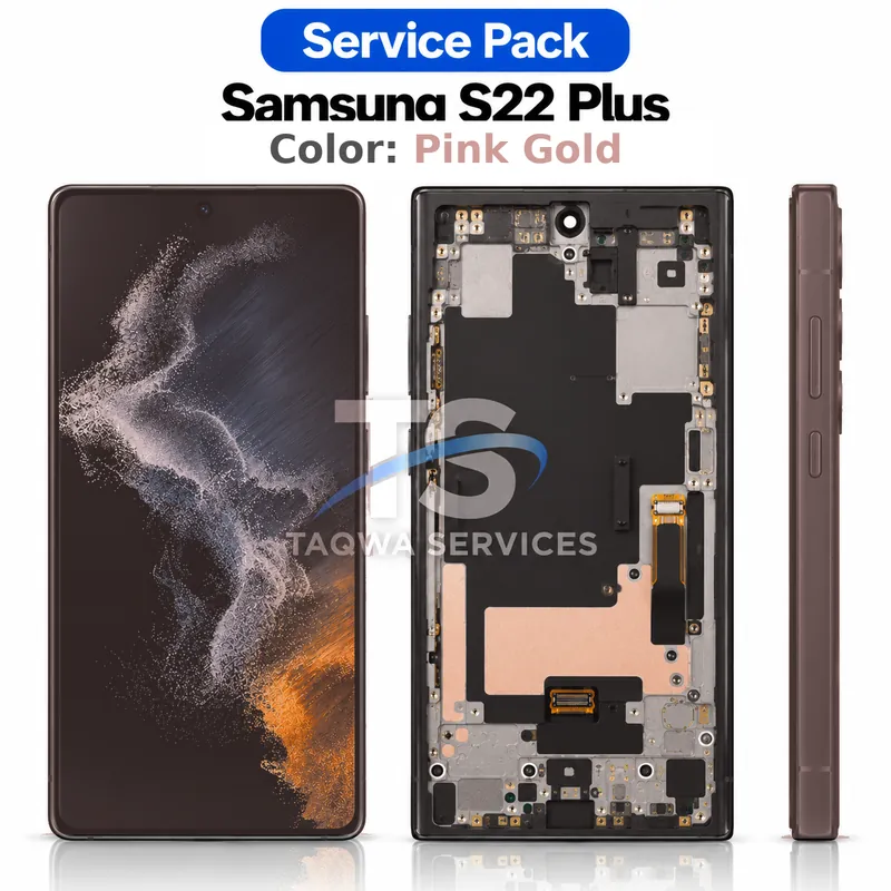 Écrans & Afficheurs Galaxy S22 Plus – Or Rose (Service Pack avec Chassis | Samsung)