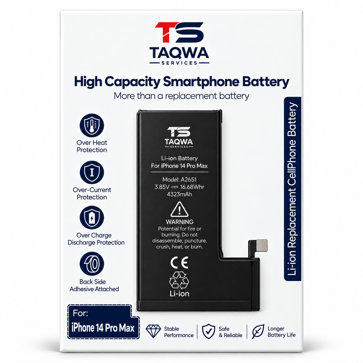iPhone 14 Pro Max Battery (Premium Quality | TS)