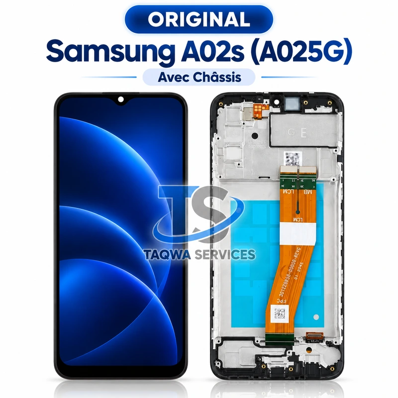 Écrans & Afficheurs Galaxy A02s(A025G) – Noir (Original - Avec Chassis | Ori)