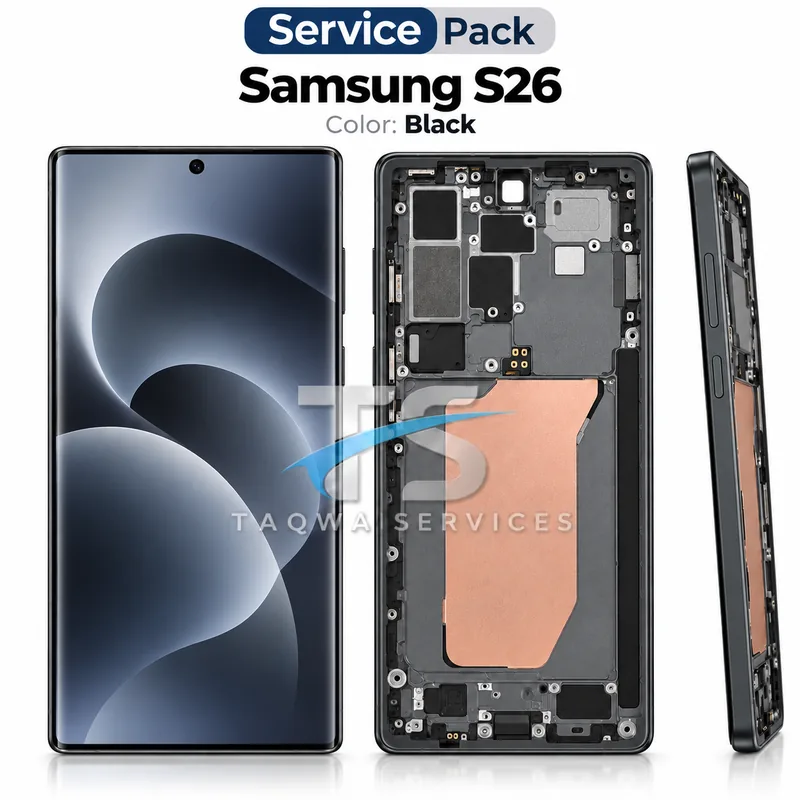 Galaxy S26 Screen & Display – Black (Service Pack avec Chassis | Samsung)