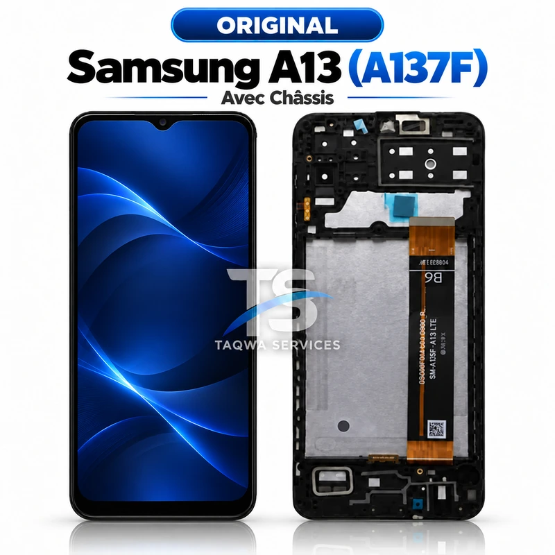 Galaxy A13(A137F) Screen & Display – Black (Original - Avec Chassis | Ori)