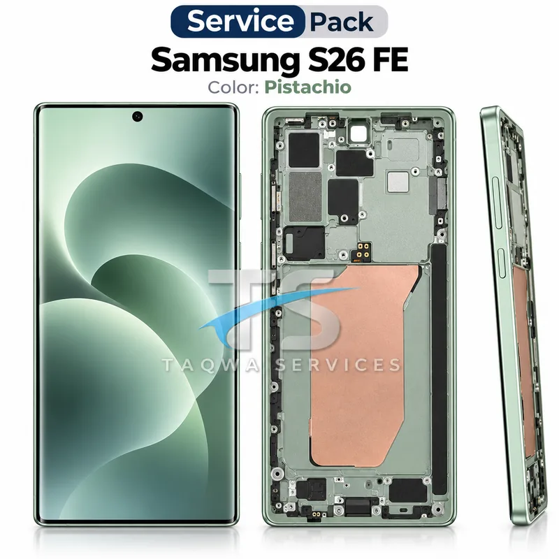 Galaxy S26 FE Screen & Display – Pistachio (Service Pack avec Chassis | Samsung)