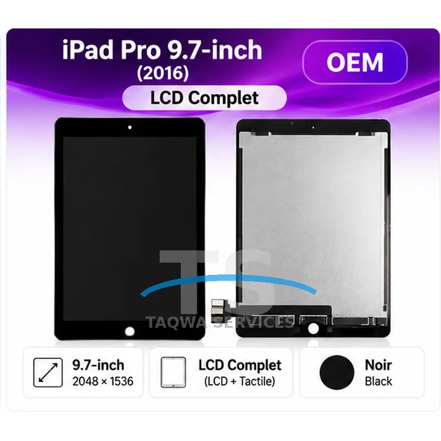 iPad Pro 9.7-inch [9.7"] (2016): A1673, A1674, A1675 Screen & Display – Black (LCD Compled - OEM | COMPATIBLE)
