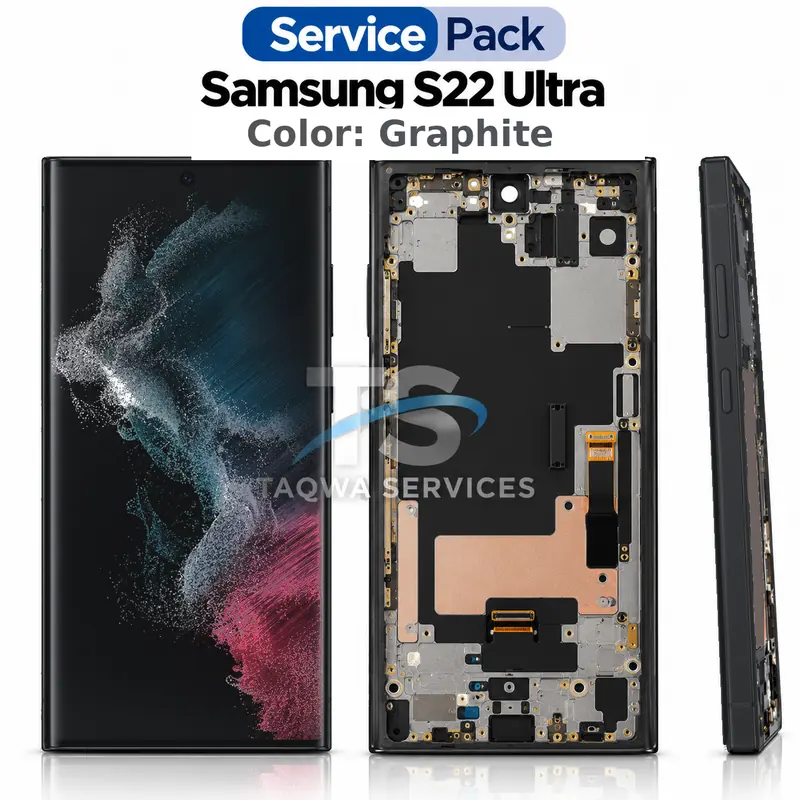 Écrans & Afficheurs Galaxy S22 Ultra – Gtaphite/Gris (Service Pack avec Chassis | Samsung)