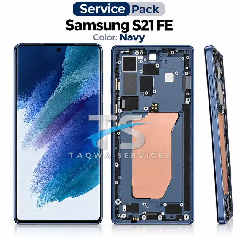Galaxy S21 FE Screen & Display – Navy (Service Pack avec Chassis | Samsung)