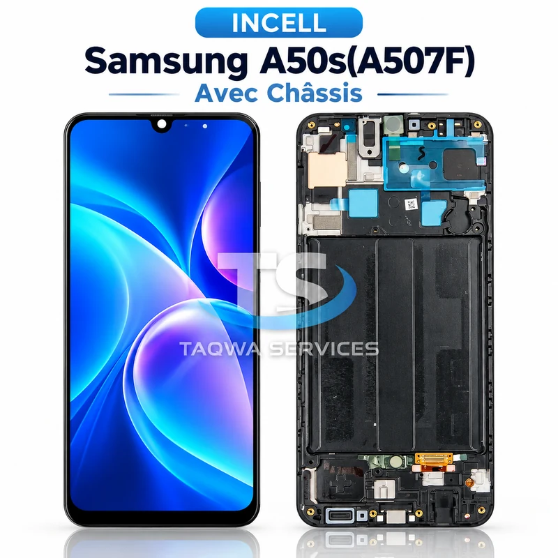 Écrans & Afficheurs Galaxy A50s(A507F) – Noir (Avec Chassis - INCELL )