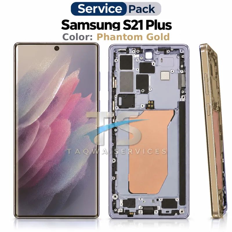 Écrans & Afficheurs Galaxy S21 Plus – Or (Service Pack avec Chassis | Samsung)