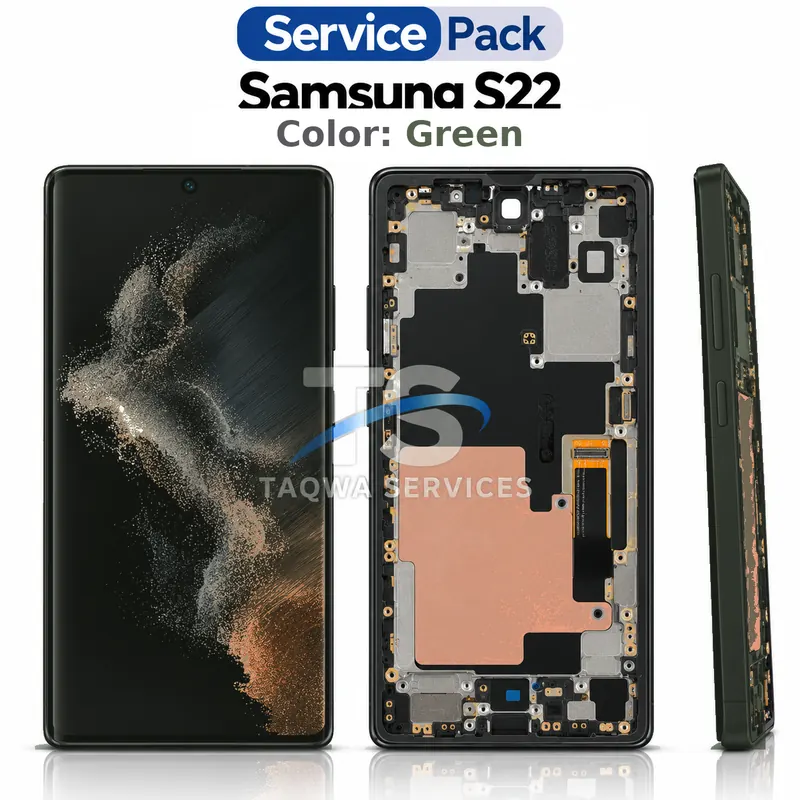 Galaxy S22 Screen & Display – Green (Service Pack avec Chassis | Samsung)