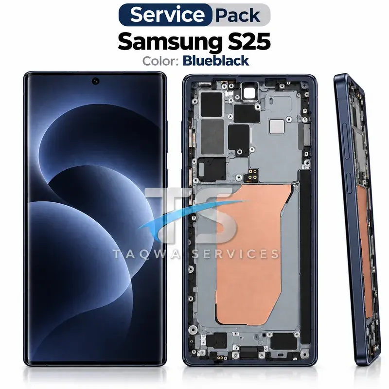 Galaxy S25 Screen & Display – Blue Black (Service Pack avec Chassis | Samsung)