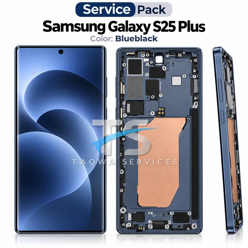 Écrans & Afficheurs Galaxy S25 Plus – Bleu Noir (Service Pack avec Chassis | Samsung)