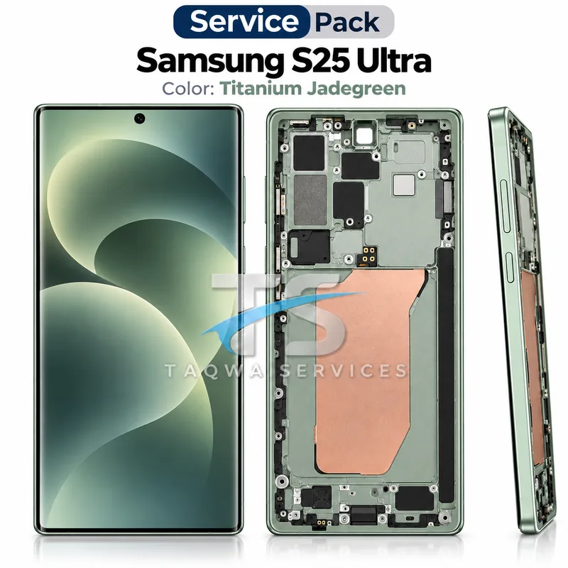 Écrans & Afficheurs Galaxy S25 Ultra – Vert (Service Pack avec Chassis | Samsung)
