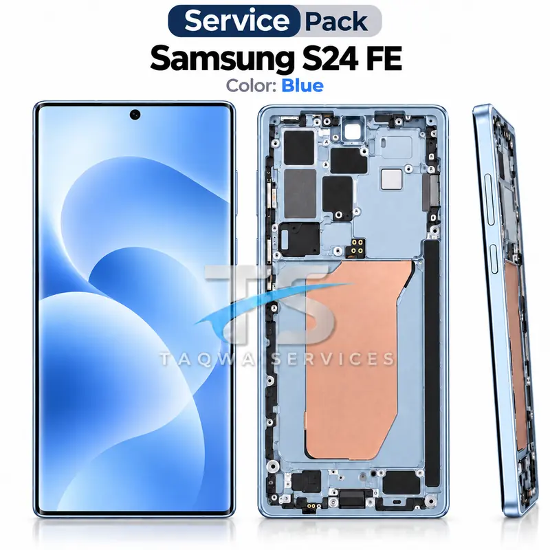 Galaxy S24 FE Screen & Display – Blue (Service Pack avec Chassis | Samsung)