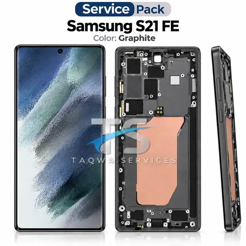 Galaxy S21 FE Screen & Display – Graphite/Black (Service Pack avec Chassis | Samsung)