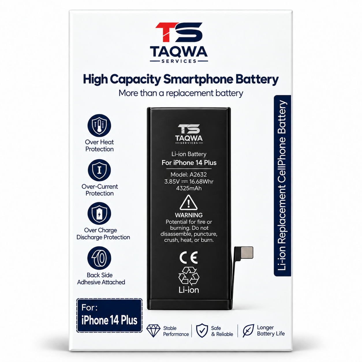Batterie iPhone 14 Plus (Haute Capacité | TS)