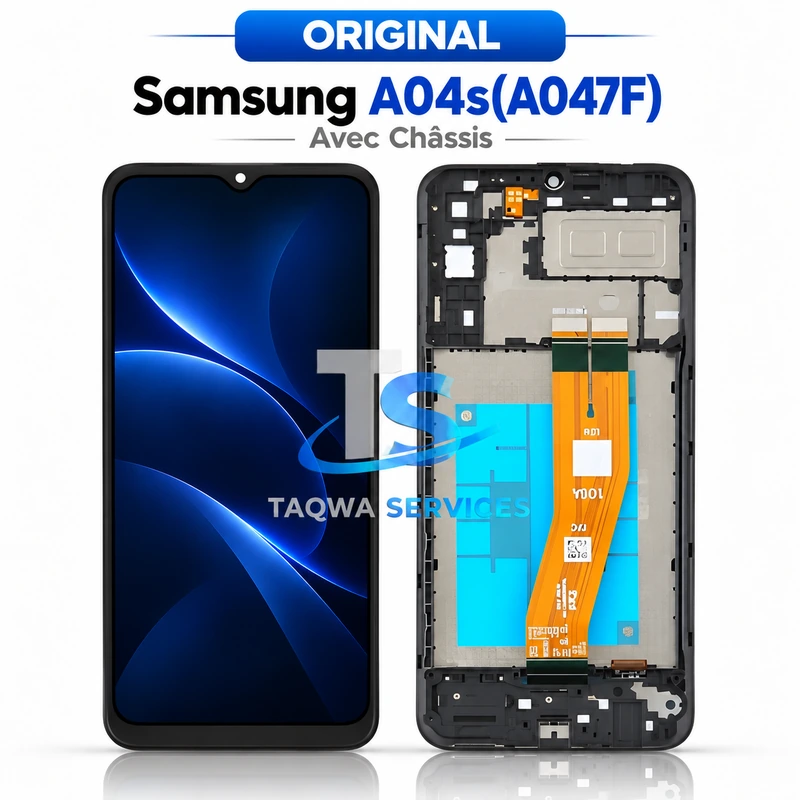 Écrans & Afficheurs Galaxy A04s(A047F) – Noir (Original - Avec Chassis | Ori)