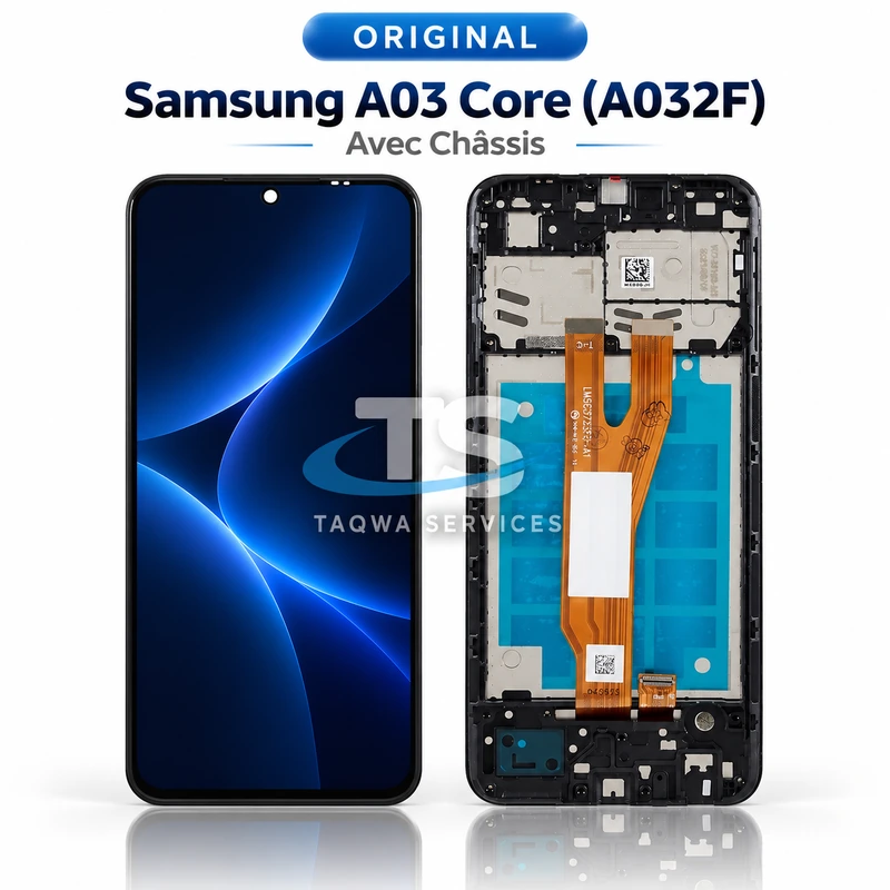 Écrans & Afficheurs Galaxy A03 Core(A032F) – Noir (Original - Avec Chassis | Ori)