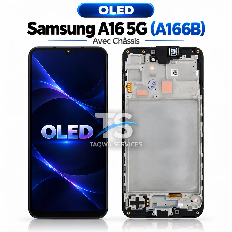Écrans & Afficheurs Galaxy A16 5G(A166B) – Noir (avec Chassis - OLED | Ori)