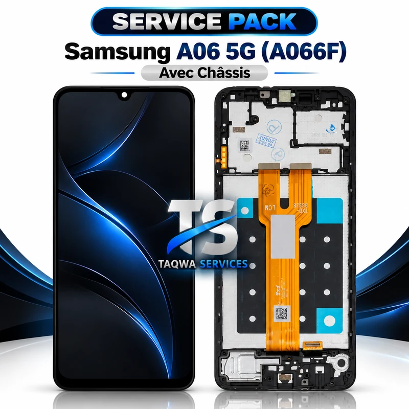Écrans & Afficheurs Galaxy A06 5G(A066F) – Noir (Service Pack avec Chassis | Samsung)