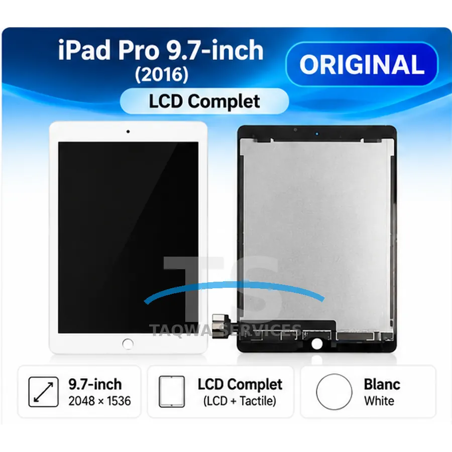 iPad Pro 9.7-inch [9.7"] (2016): A1673, A1674, A1675 Screen & Display – White (LCD Complet - Original | Apple)