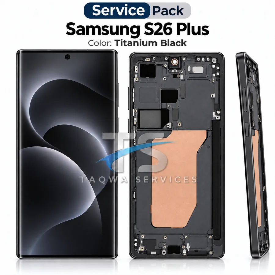 Écrans & Afficheurs Galaxy S26 Plus – Noir (Service Pack avec Chassis | Samsung)